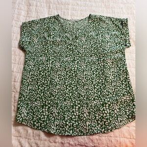 Staccato Green Short Sleeve Blouse